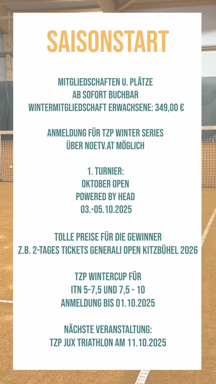 Saisonstart und Wintermitgliedschaft 2025/26
